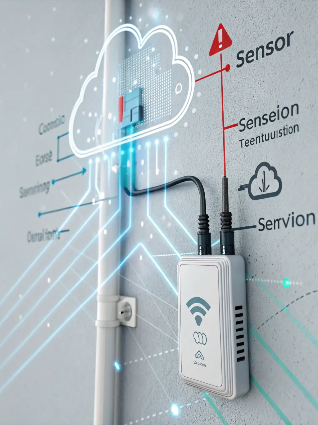 An IoT device connected to a network, illustrating Masar AlTalaq's expertise in Internet of Things technologies and solutions.